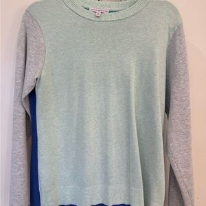 Peter Millar Colorblock Sweater - Mint, Gray, and Blue